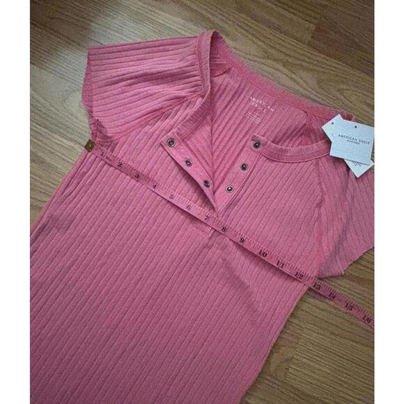 American Eagle Ribbed Baby Tee Size Small - Picture 3 of 7